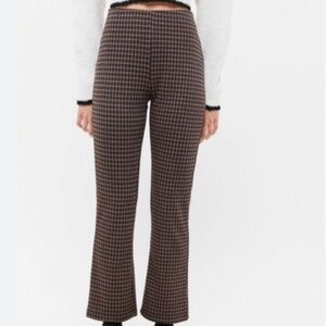 Urban Outfitters Cara High-Waisted Kick Flare Pant Blue/Tan
